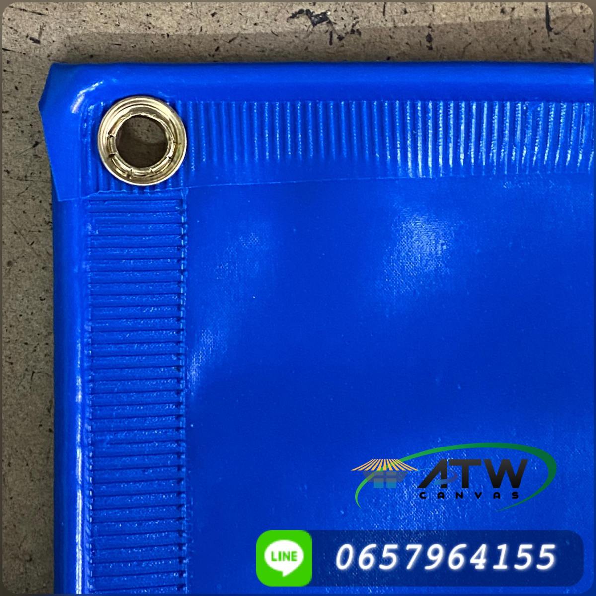 ผ้าใบขนาดตามต้องการ พร้อมใส่ห่วงโลหะ/ทำรูกระบอก/สกรีน